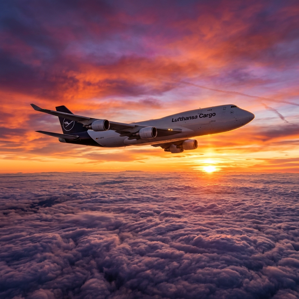Air Freight - Cargo airplane in sky