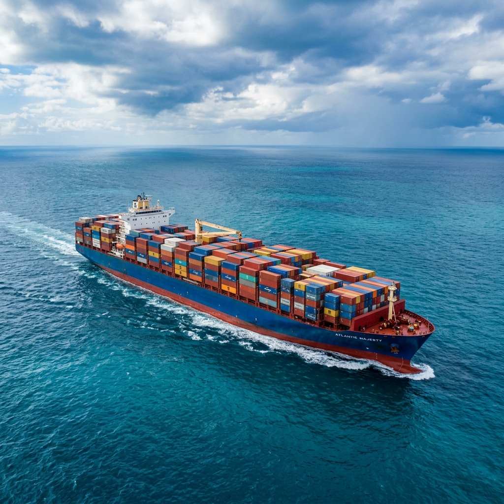Ocean Freight - Container ship at sea